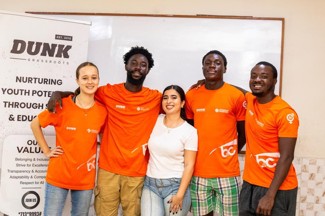 Volunteers and youth at a DUNK program